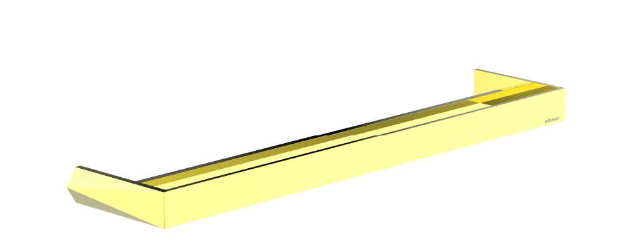Diamond-Golden Doubel Towel Rail - 600mm
 (Golden)