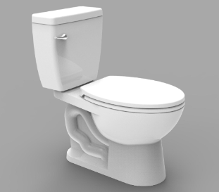 Cello Pan of Close-coupled Toilet
