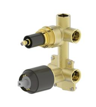 Eddie Built-in Bath & Shower Mixer Body Set
 (2-function) - Black