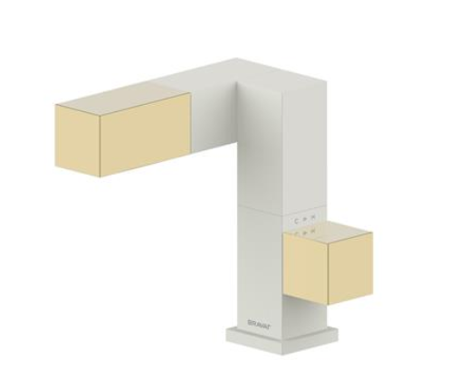 Magic Cube Single Handle Basin Mixer M (White+Golden)