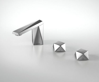 Diamond Two Handles 3-hole Basin Mixer S