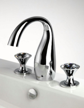 Swan Two Handles 3-hole Basin Mixer