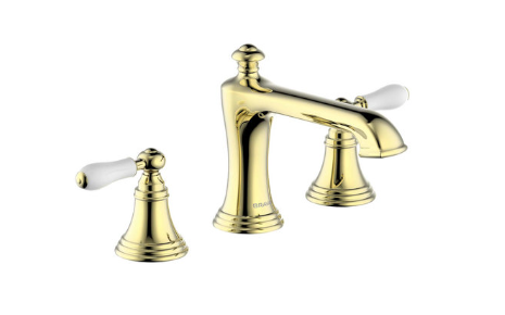 Zollern Two Handles 3-hole Basin Mixer
with Lift-Rod Pop-Up Waste