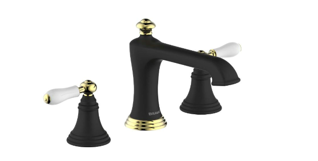 Zollern Two Handles 3-hole Basin Mixer
with Lift-Rod Pop-Up Waste