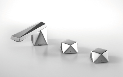 Diamond Two Handles 3-hole Bath Mixer