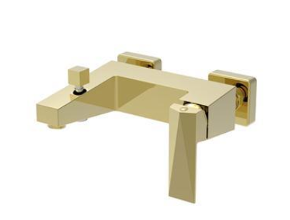 Iceberg Single Handle Wall Mounted Bath & Shower Mixer
 (Golden)