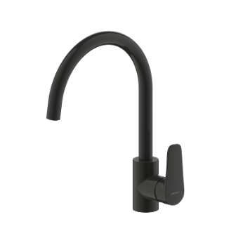 Source - Black Single Handle Kitchen Mixer