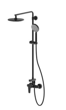 Source - Black Single Handle Wall Mounted Shower Bar (w/o Spout)