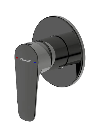 Source - Black Built-in Bath & Shower Mixer Trim Set
 (1-function) - Black