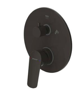 Rhein-Black Built-in Bath & Shower Mixer Trim Set
 (2-function)
