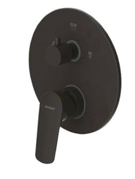 Rhein-Black Built-in Bath & Shower Mixer Trim Set
 (3-function)