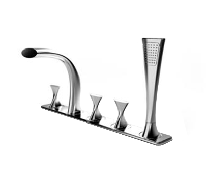 Twist-NE 5-hole Bath & Shower Mixer
 (PVD Brushed Nickel)
