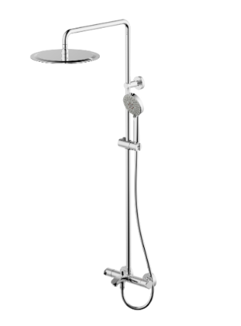 Thermostat Single Handle Thermostatic Wall Mounted Shower Bar (w/Spout)